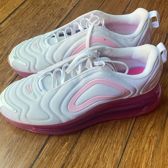 Nike Women's Sneakers - White with Pink Highlights Nike Air Max 720 Women’s - Picture 2 of 3